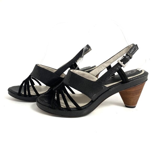 Oh! Healthy Heals Strappy Comfort High Heel Sandals Reptile Womens 38 - Picture 5 of 13